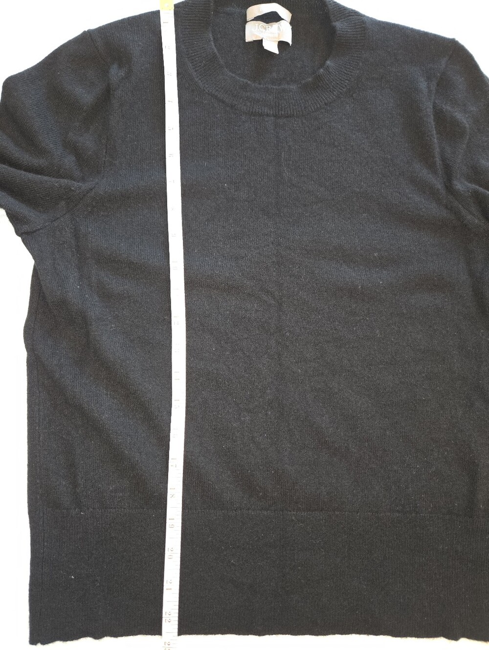 J. Crew 100% Cashnere Black Crewneck Pullover Sweater, Size Medium - Picture 8 of 8